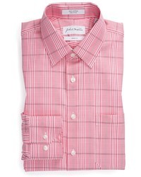 Pink Plaid Dress Shirt