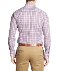 Eton Contemporary Fit Long Sleeve Plaid Sport Shirt