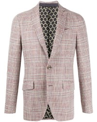 Pink Plaid Linen Blazers for Men | Lookastic