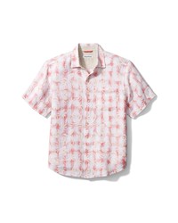 Tommy Bahama Plaid In Paradise Linen Short Sleeve Button Up Shirt