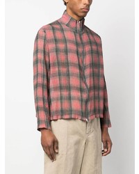 Our Legacy Check Pattern Zip Up Shirt