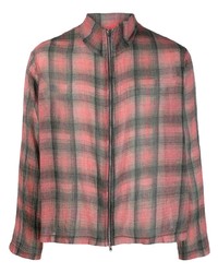Our Legacy Check Pattern Zip Up Shirt