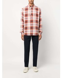 Barena Check Print Long Sleeved Shirt