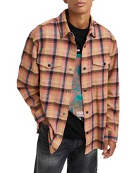 River Island Oversize Fit Check Cotton Button Up Shirt In Bright Pink At Nordstrom