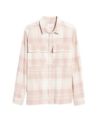 Topman Plaid Cotton Button Up Shirt In Light Pink At Nordstrom