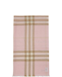 Burberry Pink Gauze Giant Check Scarf