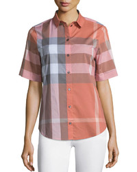 Burberry Short Sleeve Cotton Check Shirt