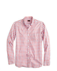 J.Crew Tall Secret Wash Shirt In Small Check