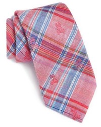 Pink Plaid Silk Tie