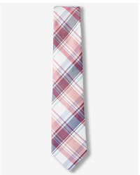 Express Plaid Narrow Silk Blend Tie