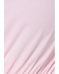 Missguided Migle Plunge Neck Romper In Baby Pink