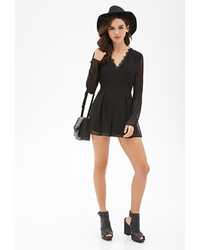 Forever 21 Pleated Chiffon Romper