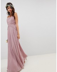 ASOS DESIGN Pleated Panelled Cami Maxi Dress With Lace Inserts