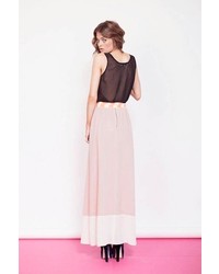 Finders Keepers Hard To Thrill Maxi Skirt In Champagne