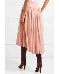 Stella McCartney Asymmetric Silk Tte Midi Skirt
