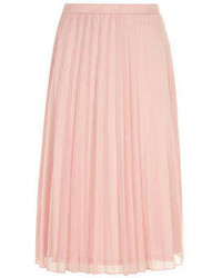 Dorothy Perkins Tall Dusty Pink Mesh Midi Skirt