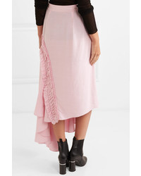 Preen Line Gracia Asymmetric Shirred Midi Skirt
