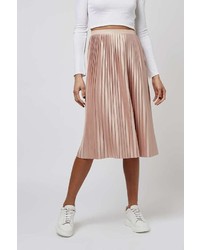 Jersey Pleated Midi Skirt