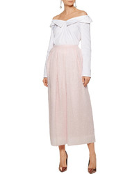 Rochas Pleated Cloqu Midi Skirt