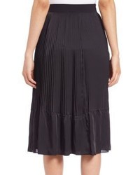 Tome Pleated Satin Skirt