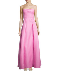 J. Mendel Strapless Gazaar Bustier Gown Sea Pink