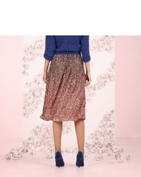 Lc Lauren Conrad Runway Collection Sequin Ombre Midi Skirt