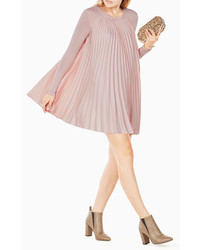 Pink Pleated Swing Dress