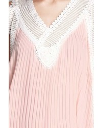 Forever 21 Accordion Pleated Crochet Dress