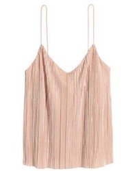 Pink Pleated Tank
