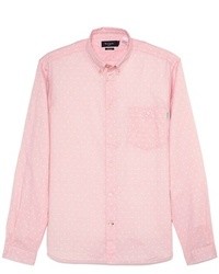 Paul Smith Jeans Long Sleeve Tailored Fit Dot Print Shirt