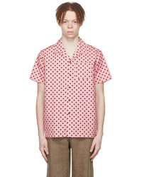 Noah Pink Cotton Polka Dot Shirt