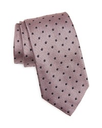 Ermenegildo Zegna Dot Silk Tie In Pink At Nordstrom