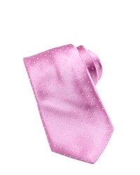 Ike Behar Ib Small Dot Solid Pink Silk Tie Pink