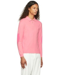 ERL Pink Rugby Long Sleeve T Shirt