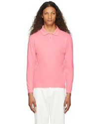ERL Pink Rugby Long Sleeve T Shirt
