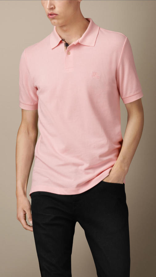 burberry polo mens pink