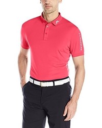 J. Lindeberg Jlindeberg Tour Tech Regular Fit Tx Jersey Golf Polo Shirt Coral