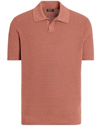 Zegna Jacquard Short Sleeve Polo Shirt