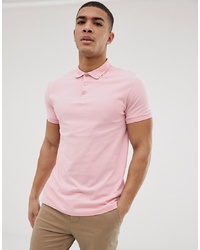 ASOS DESIGN Jersey Polo In Pink