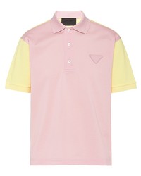 Prada Logo Patch Colour Block Polo Shirt