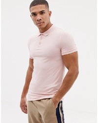 ASOS DESIGN Muscle Fit Polo In Jersey In Pink