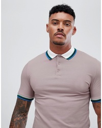 ASOS DESIGN Muscle Fit Polo Shirt With Bright Contrast Tipping