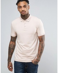 Asos Muscle Polo Shirt In Pink
