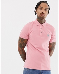 BOSS Passenger Slim Fit Logo Polo In Pink