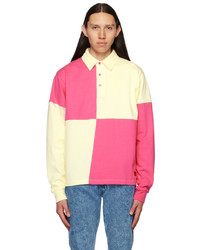 Advisory Board Crystals Pink Off White Colorblock Polo