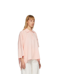Lanvin Pink Oversize Asymmetric Polo