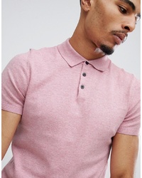 Burton Menswear Polo Neck Jumper In Pink