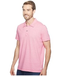 Agave Denim Short Sleeve Polo Italian Pique In Berry Clothing