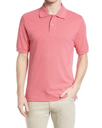 Scott Barber Solid Pima Cotton Polo Shirt In Nantucket Coral At Nordstrom
