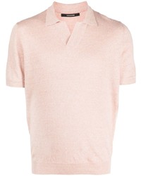 Tagliatore V Neck Knitted Polo Shirt